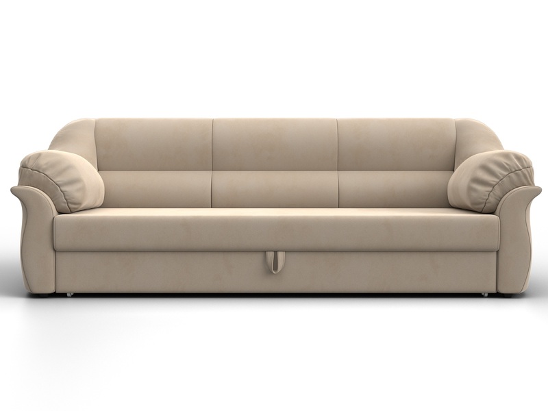 Диван прямой Карнелла, Велюр, SEVEN 729 бежевый