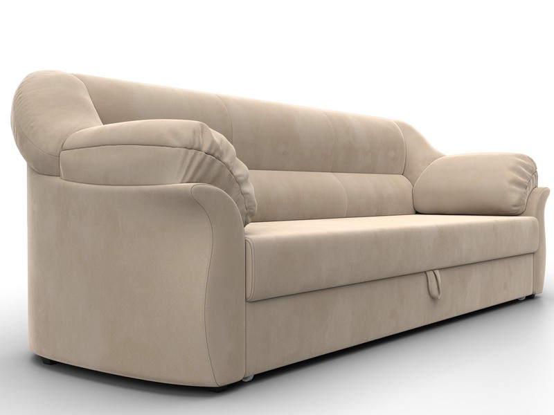 Диван прямой Карнелла, Велюр, SEVEN 729 бежевый