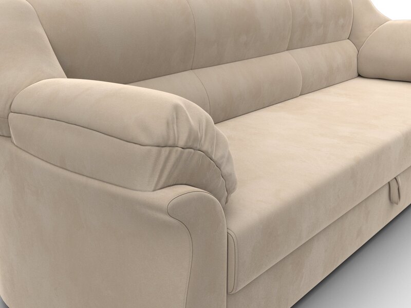 Диван прямой Карнелла, Велюр, SEVEN 729 бежевый