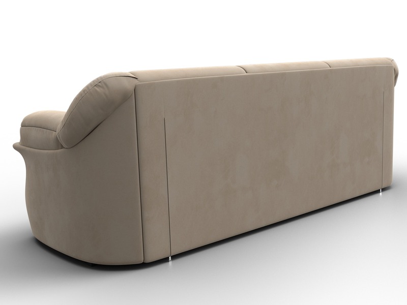 Диван прямой Карнелла, Велюр, SEVEN 729 бежевый