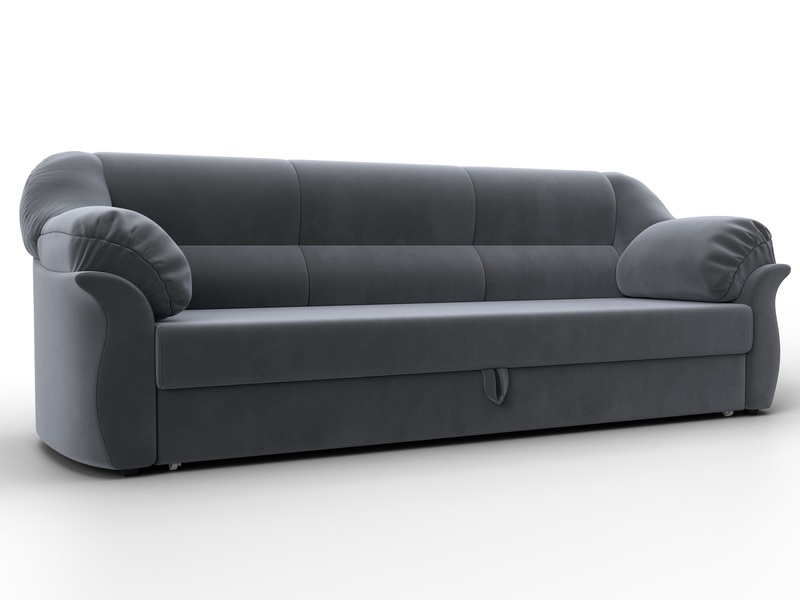 Диван прямой Карнелла, Велюр, SEVEN 17 серый