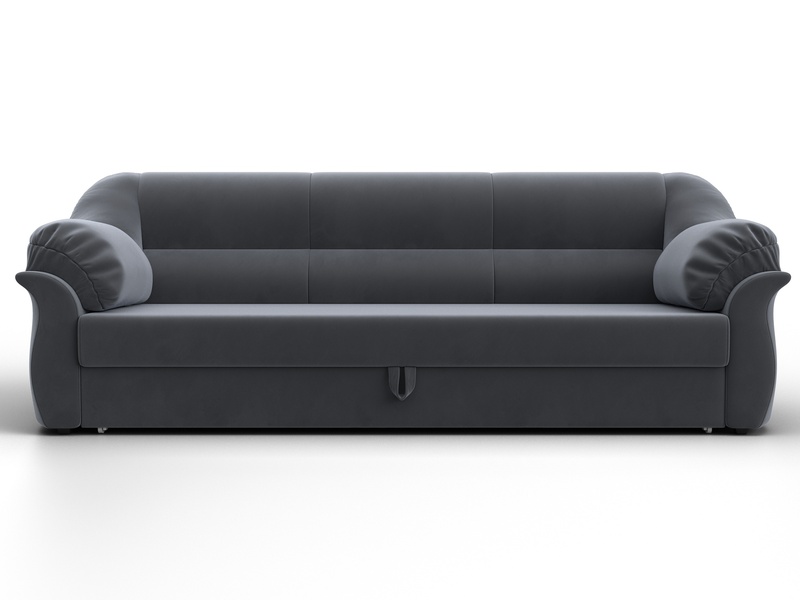 Диван прямой Карнелла, Велюр, SEVEN 17 серый