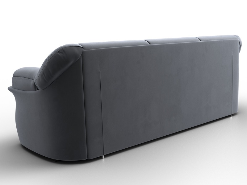 Диван прямой Карнелла, Велюр, SEVEN 17 серый