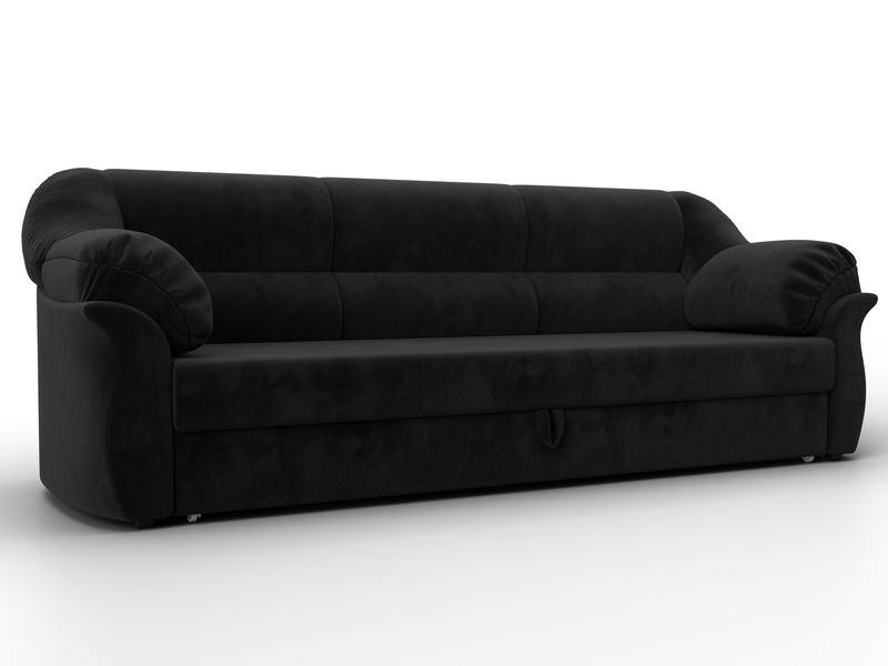 Диван прямой Карнелла, Велюр, SEVEN 35 черный