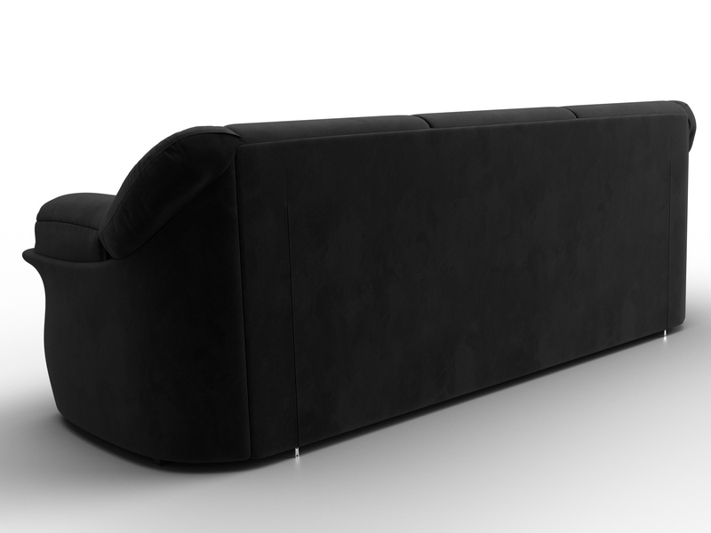 Диван прямой Карнелла, Велюр, SEVEN 35 черный