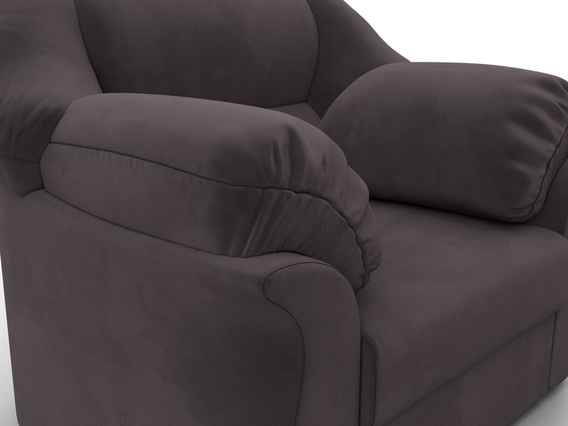 Кресло Карнелла, Велюр, SEVEN 727 коричневый