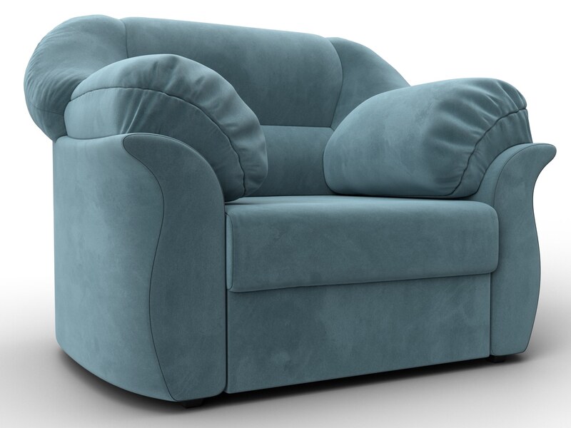 Кресло Карнелла, Велюр, SEVEN 113 бирюзовый