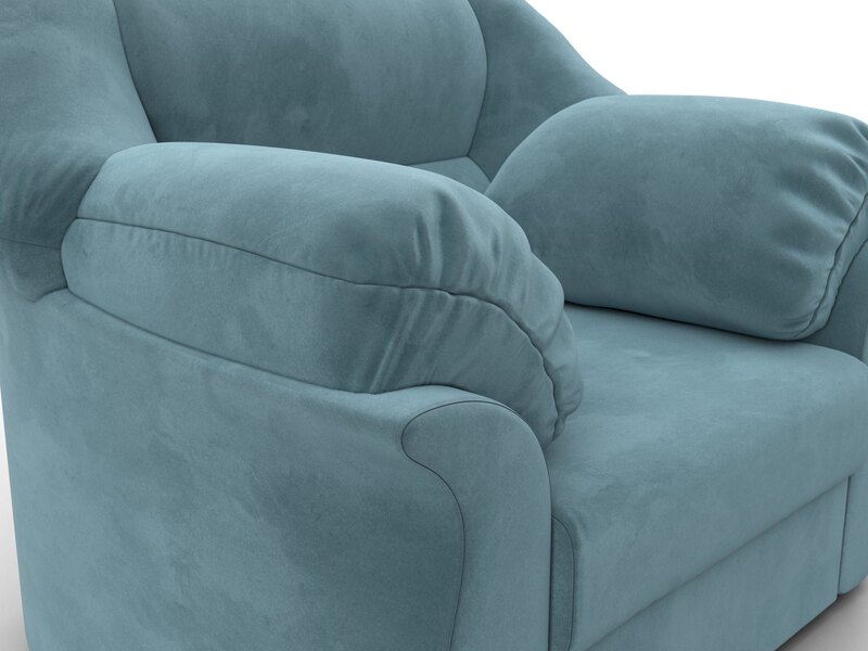 Кресло Карнелла, Велюр, SEVEN 113 бирюзовый