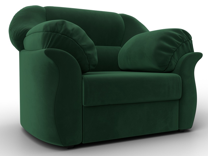 Кресло Карнелла, Велюр, SEVEN 626 зеленый