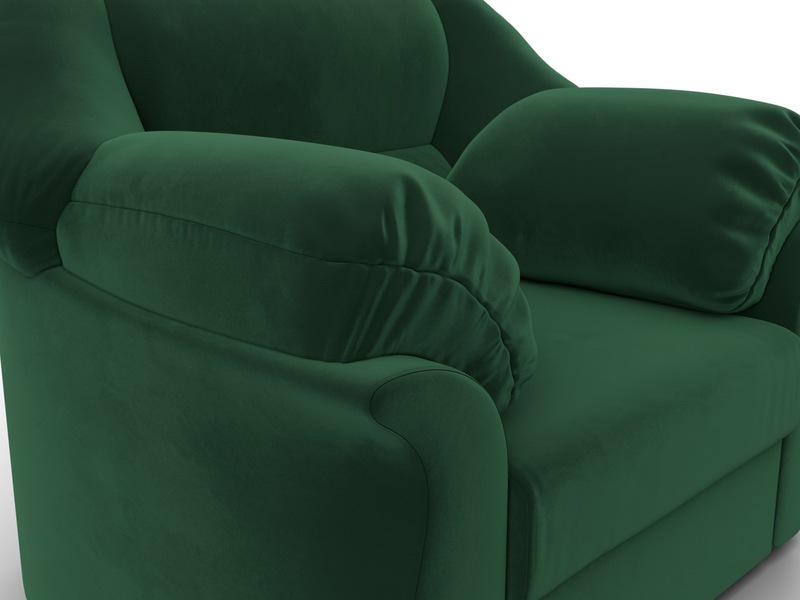 Кресло Карнелла, Велюр, SEVEN 626 зеленый