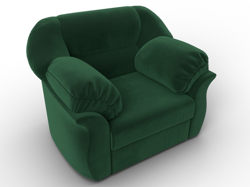 Кресло Карнелла, Велюр, SEVEN 626 зеленый