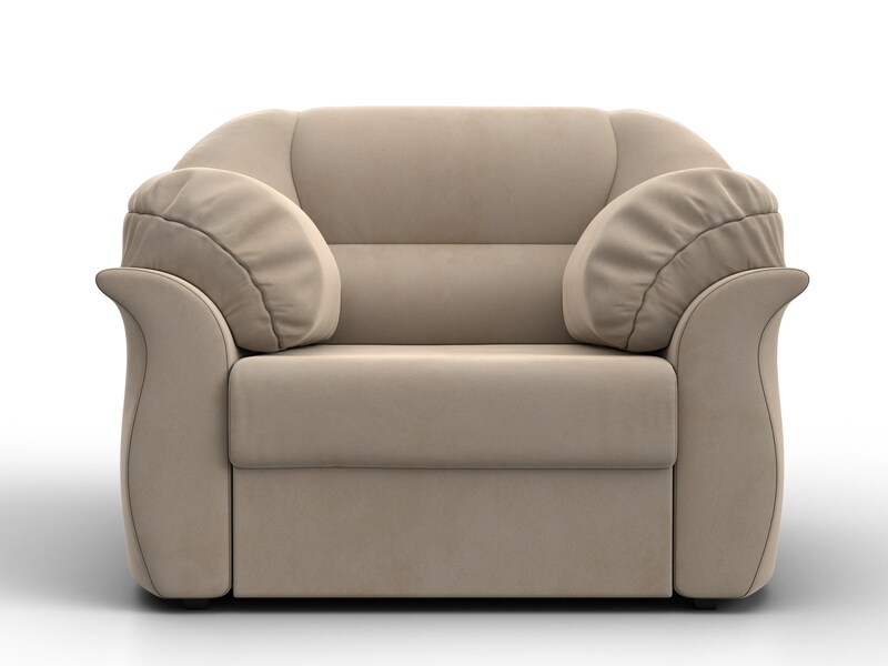 Кресло Карнелла, Велюр, SEVEN 729 бежевый