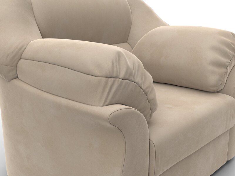 Кресло Карнелла, Велюр, SEVEN 729 бежевый