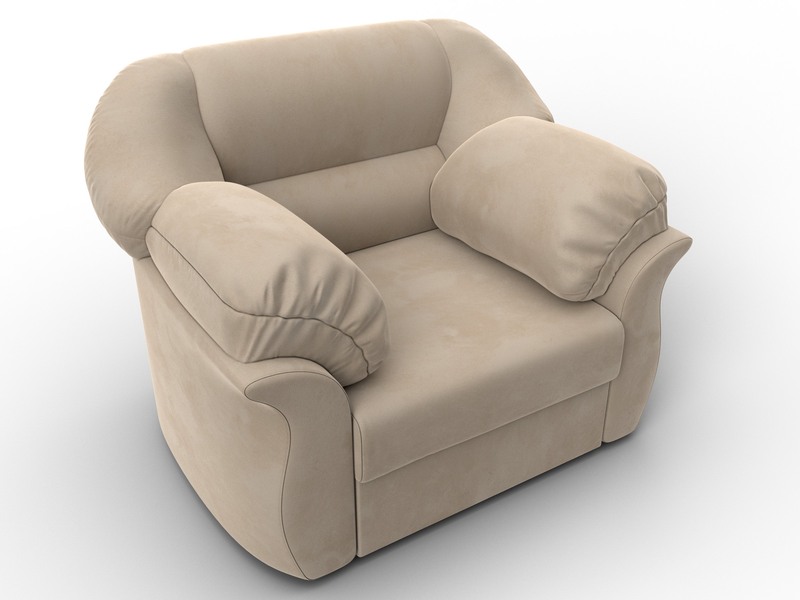 Кресло Карнелла, Велюр, SEVEN 729 бежевый