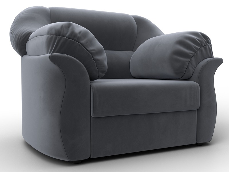 Кресло Карнелла, Велюр, SEVEN 17 серый