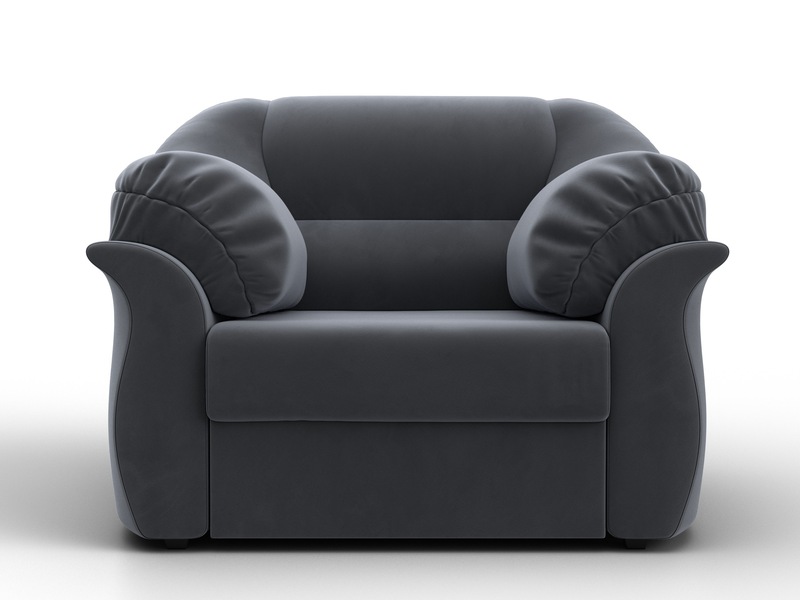 Кресло Карнелла, Велюр, SEVEN 17 серый