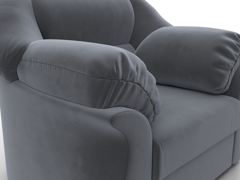 Кресло Карнелла, Велюр, SEVEN 17 серый