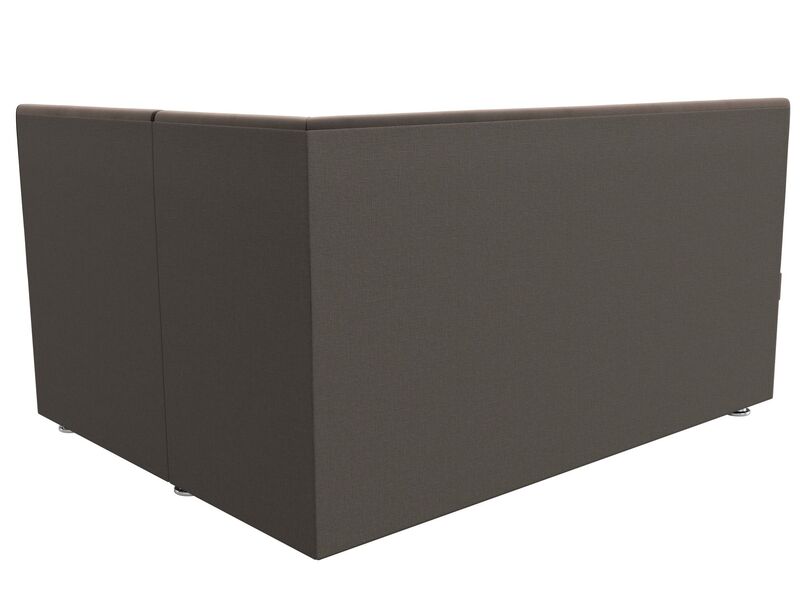 Диван кухонный угловой Уют правый угол, Велюр, SEVEN 727 коричневый