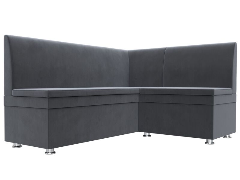 Диван кухонный угловой Уют правый угол, Велюр, SEVEN 17 серый