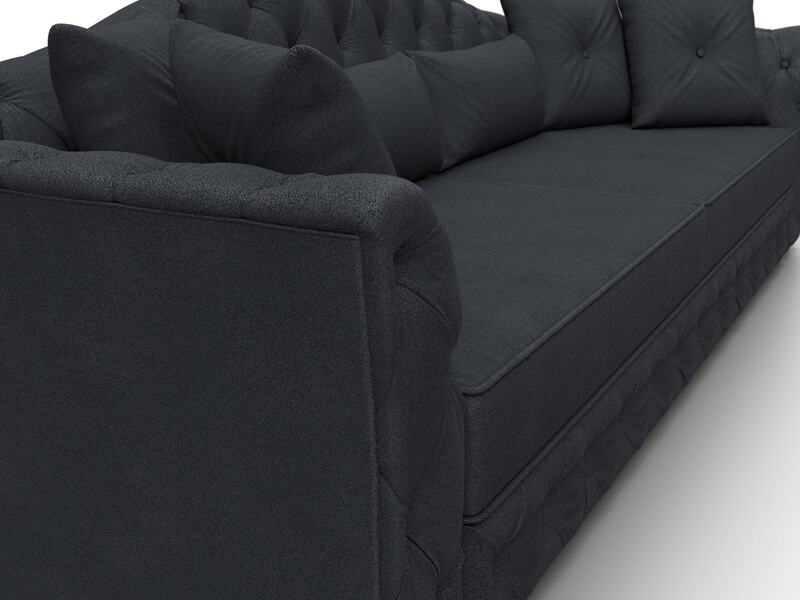 Диван прямой Артис, Замша, JOLY 16 темно-серый