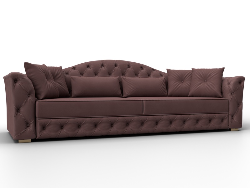 Диван прямой Артис, Замша, JOLY 09 бордовый