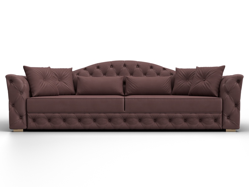 Диван прямой Артис, Замша, JOLY 09 бордовый