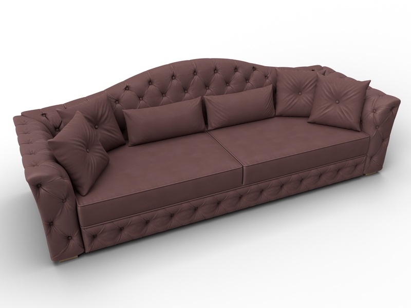 Диван прямой Артис, Замша, JOLY 09 бордовый