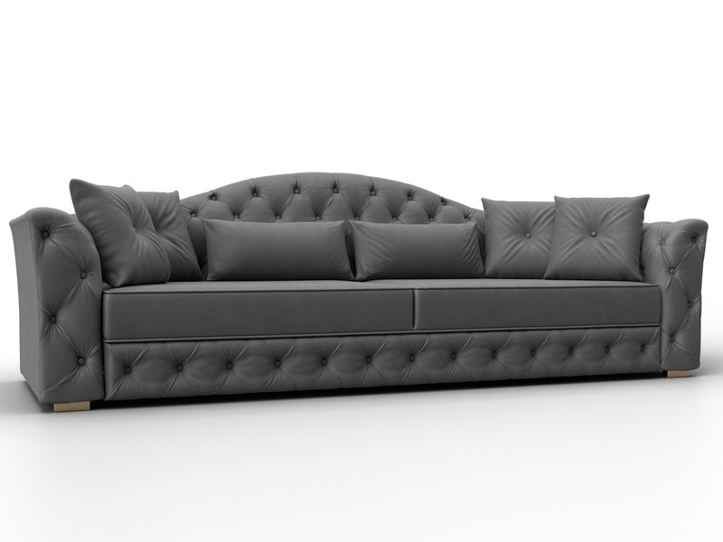 Диван прямой Артис, Замша, JOLY 13 серый