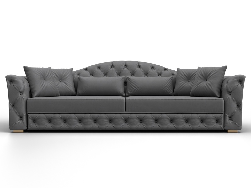 Диван прямой Артис, Замша, JOLY 13 серый