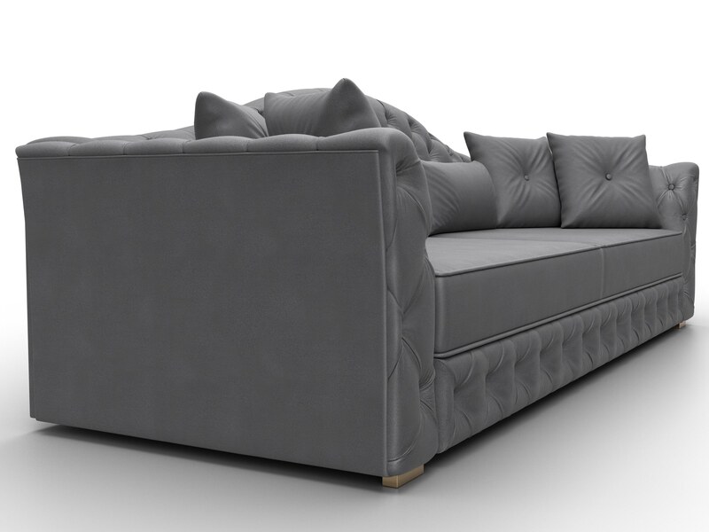 Диван прямой Артис, Замша, JOLY 13 серый