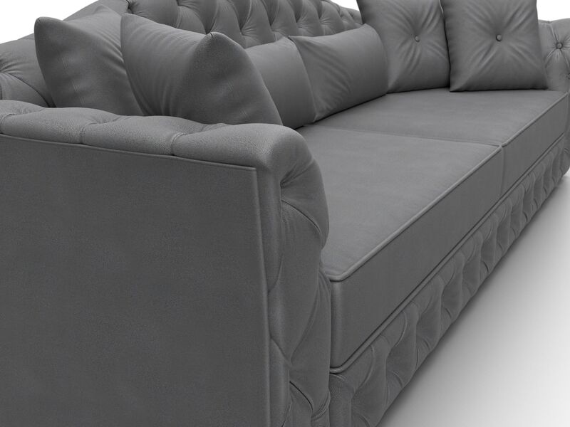 Диван прямой Артис, Замша, JOLY 13 серый