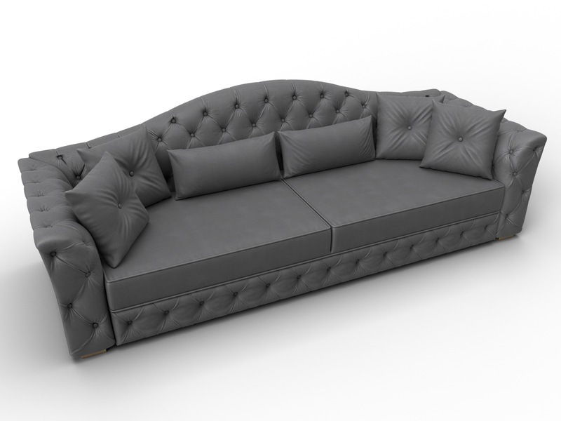 Диван прямой Артис, Замша, JOLY 13 серый