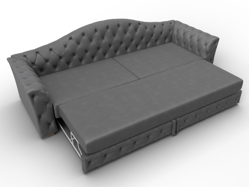 Диван прямой Артис, Замша, JOLY 13 серый