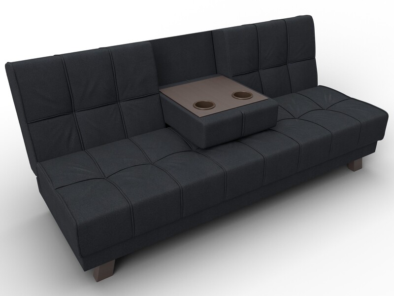 Диван прямой Винсент, Замша, JOLY 16 темно-серый