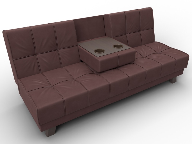 Диван прямой Винсент, Замша, JOLY 09 бордовый