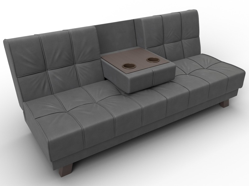 Диван прямой Винсент, Замша, JOLY 13 серый