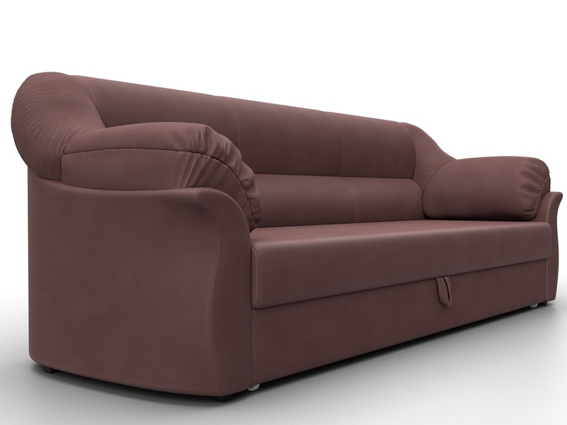 Диван прямой Карнелла, Замша, JOLY 09 бордовый