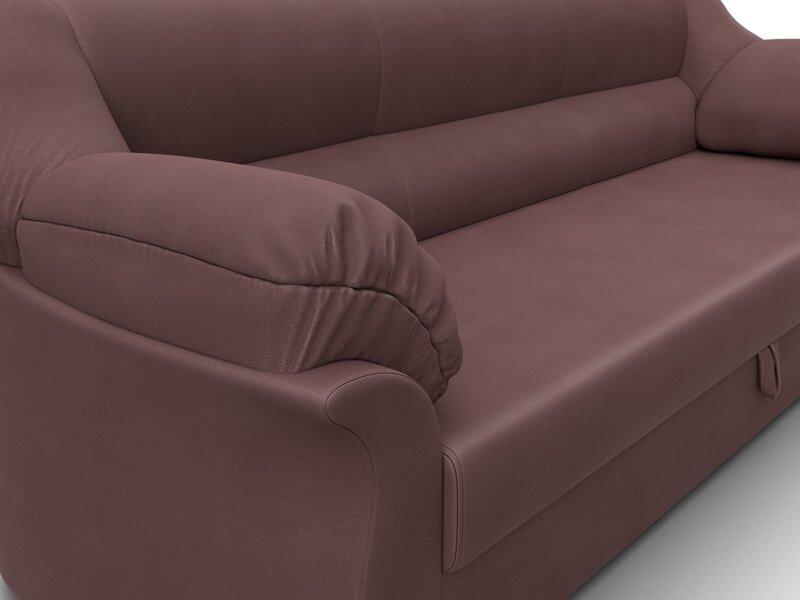 Диван прямой Карнелла, Замша, JOLY 09 бордовый
