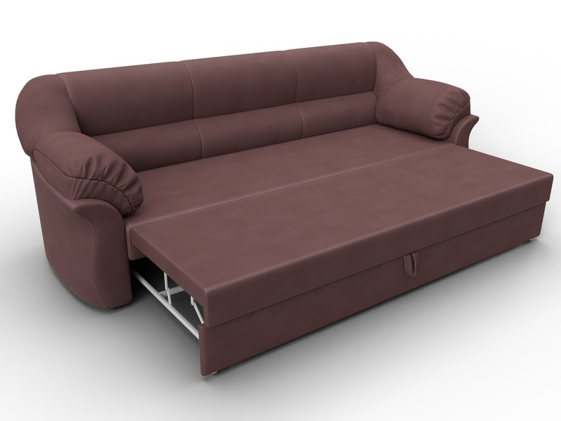 Диван прямой Карнелла, Замша, JOLY 09 бордовый