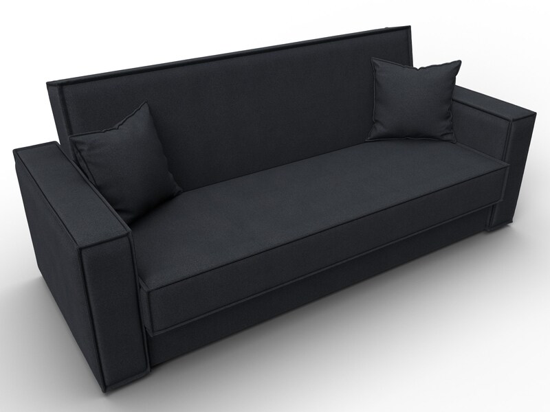 Диван-книжка Куба, Замша, JOLY 16 темно-серый