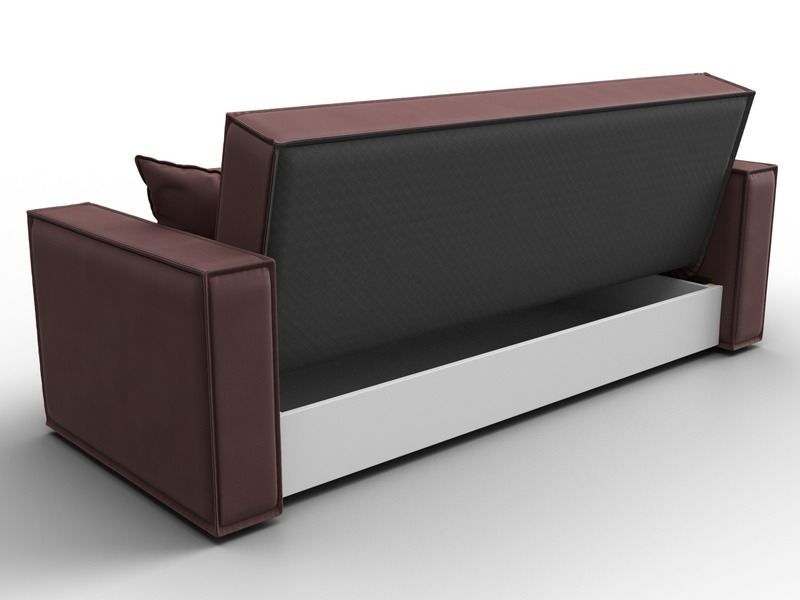 Диван-книжка Куба, Замша, JOLY 09 бордовый