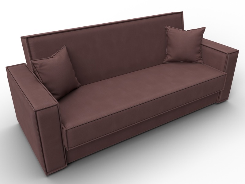 Диван-книжка Куба, Замша, JOLY 09 бордовый