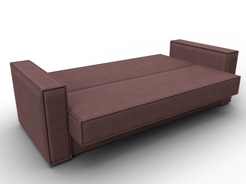 Диван-книжка Куба, Замша, JOLY 09 бордовый