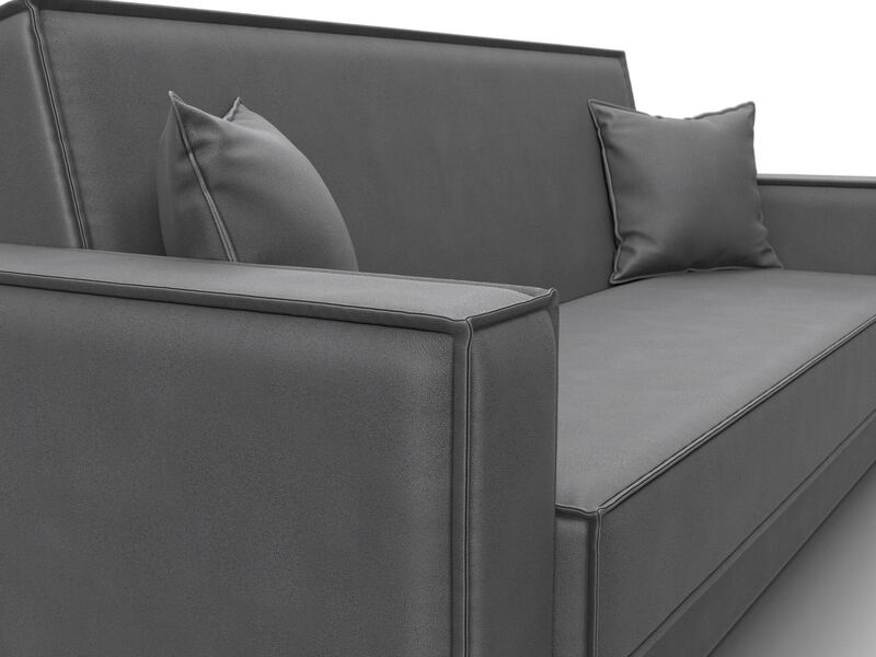 Диван-книжка Куба, Замша, JOLY 13 серый