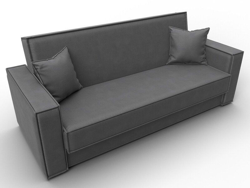 Диван-книжка Куба, Замша, JOLY 13 серый