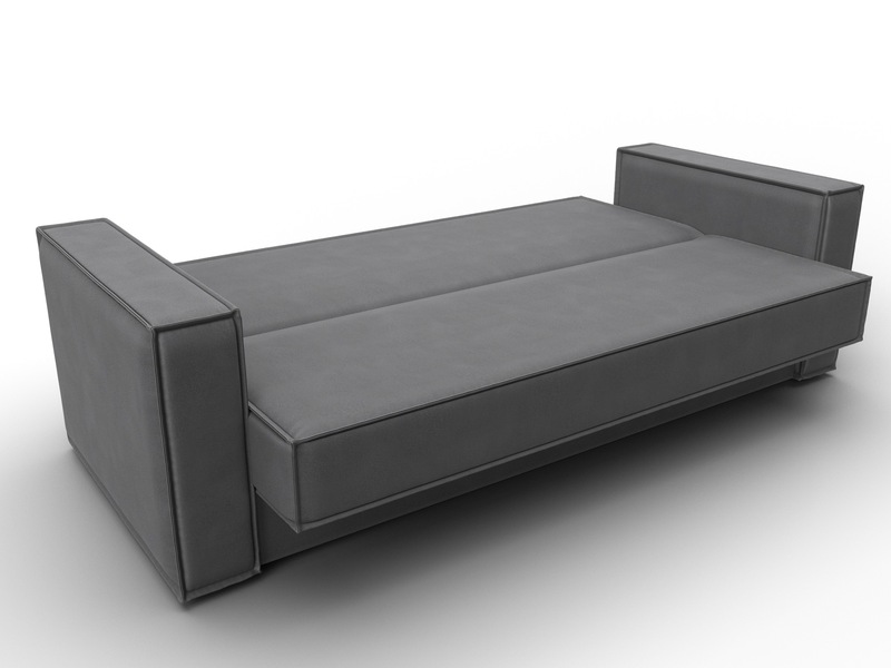 Диван-книжка Куба, Замша, JOLY 13 серый