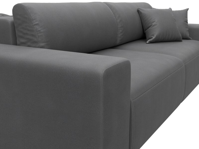 Диван прямой Лига-036 НПБ Классик, Замша, JOLY 13 серый