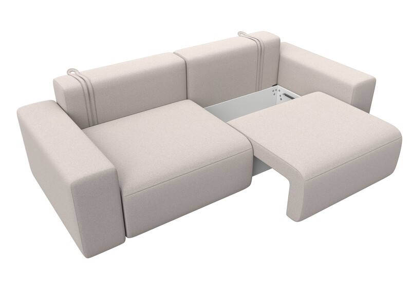 Диван прямой Лига-036 НПБ Классик, Замша, JOLY 05 бежевый