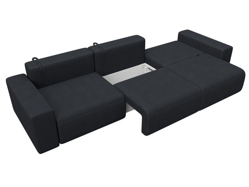 Диван прямой Лига-036 НПБ Классик Лонг, Замша, JOLY 16 темно-серый