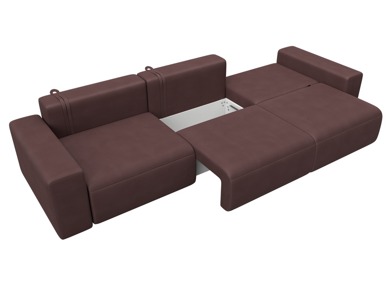 Диван прямой Лига-036 НПБ Классик Лонг, Замша, JOLY 09 бордовый